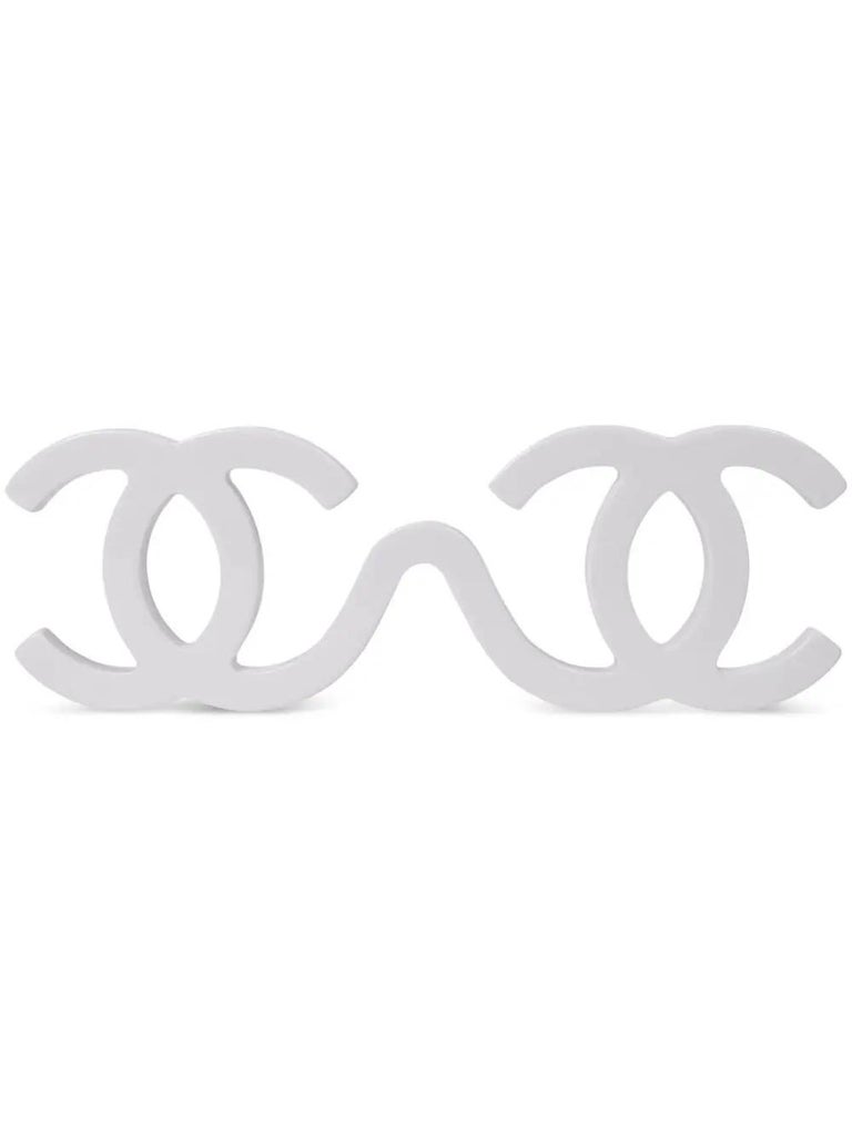 Karl Lagerfeld x Chanel Logo Sunglasses Chanel by Karl Lagerfeld 2000s Gradient Black Rectangular  main image 2