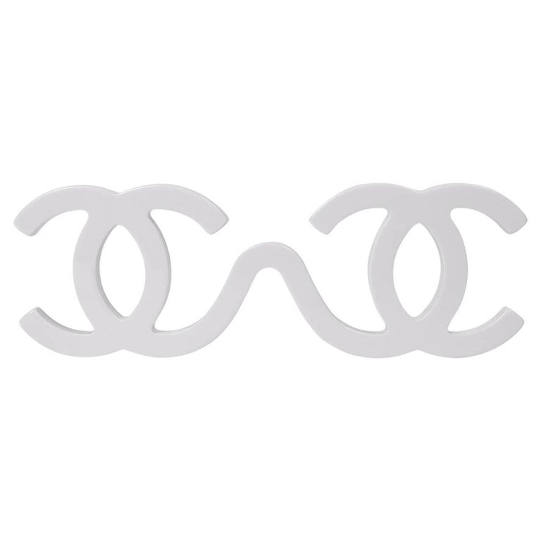 Chanel White 1994 Runway Karl Lagerfeld CC Logo Iconic Rare  display picture 1