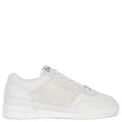 CHANEL white 24C LOS ANGELES LEATHER & SUEDE LOW TOP Sneakers Shoes 38