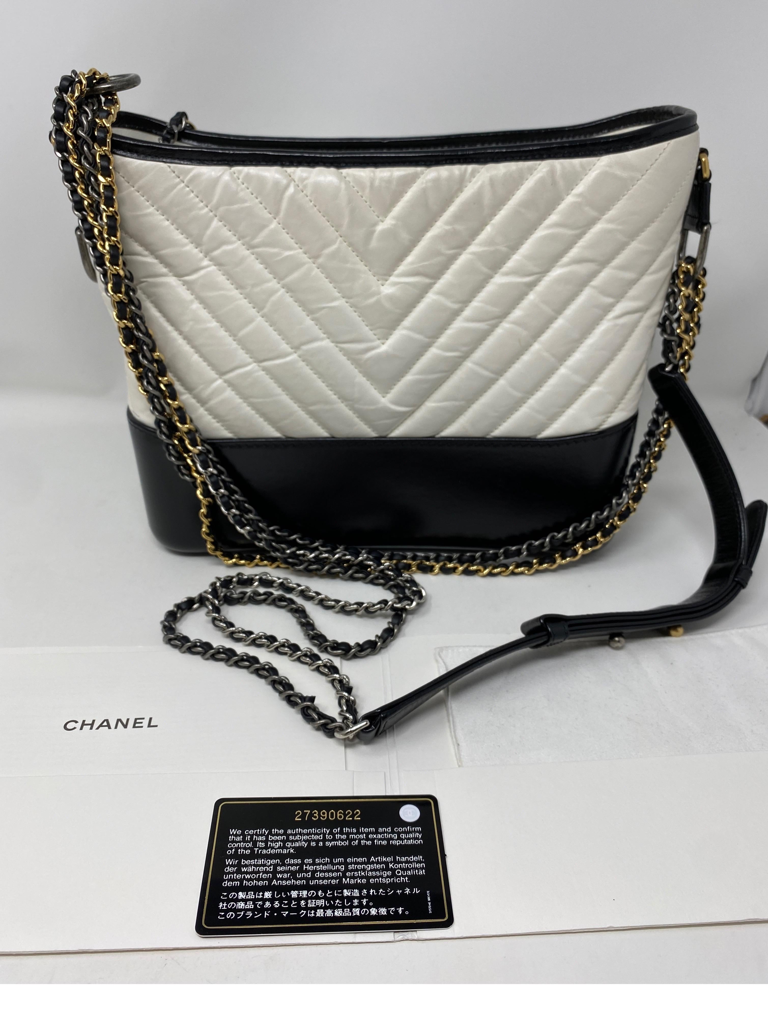 Chanel White and Black Gabrielle Bag  12