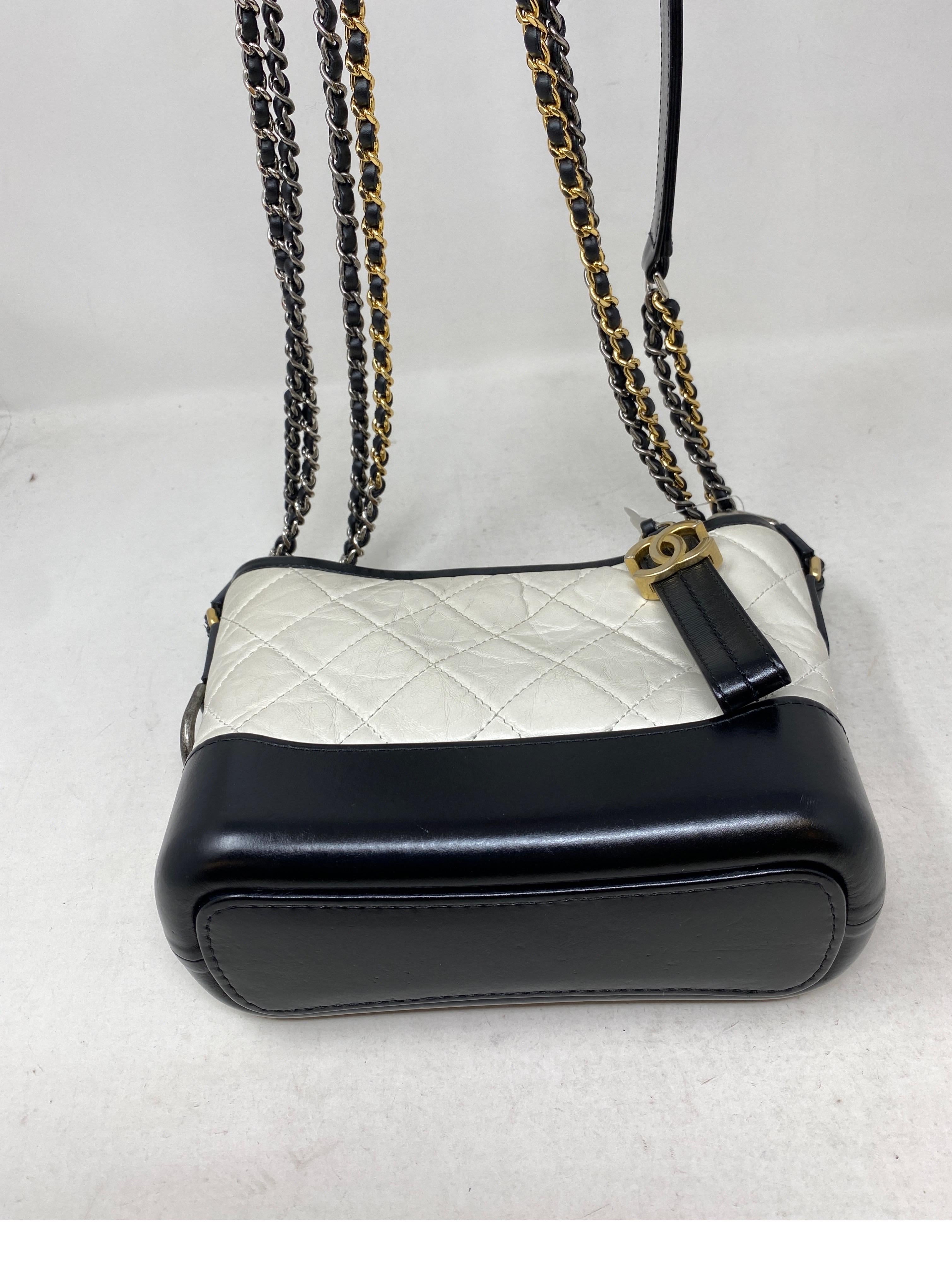 Women's or Men's Chanel White and Black Gabrielle Bag 