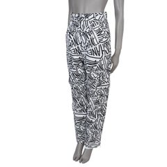 CHANEL white & black 21N COCO NEIGE LOGO SKI Pants 36 XS