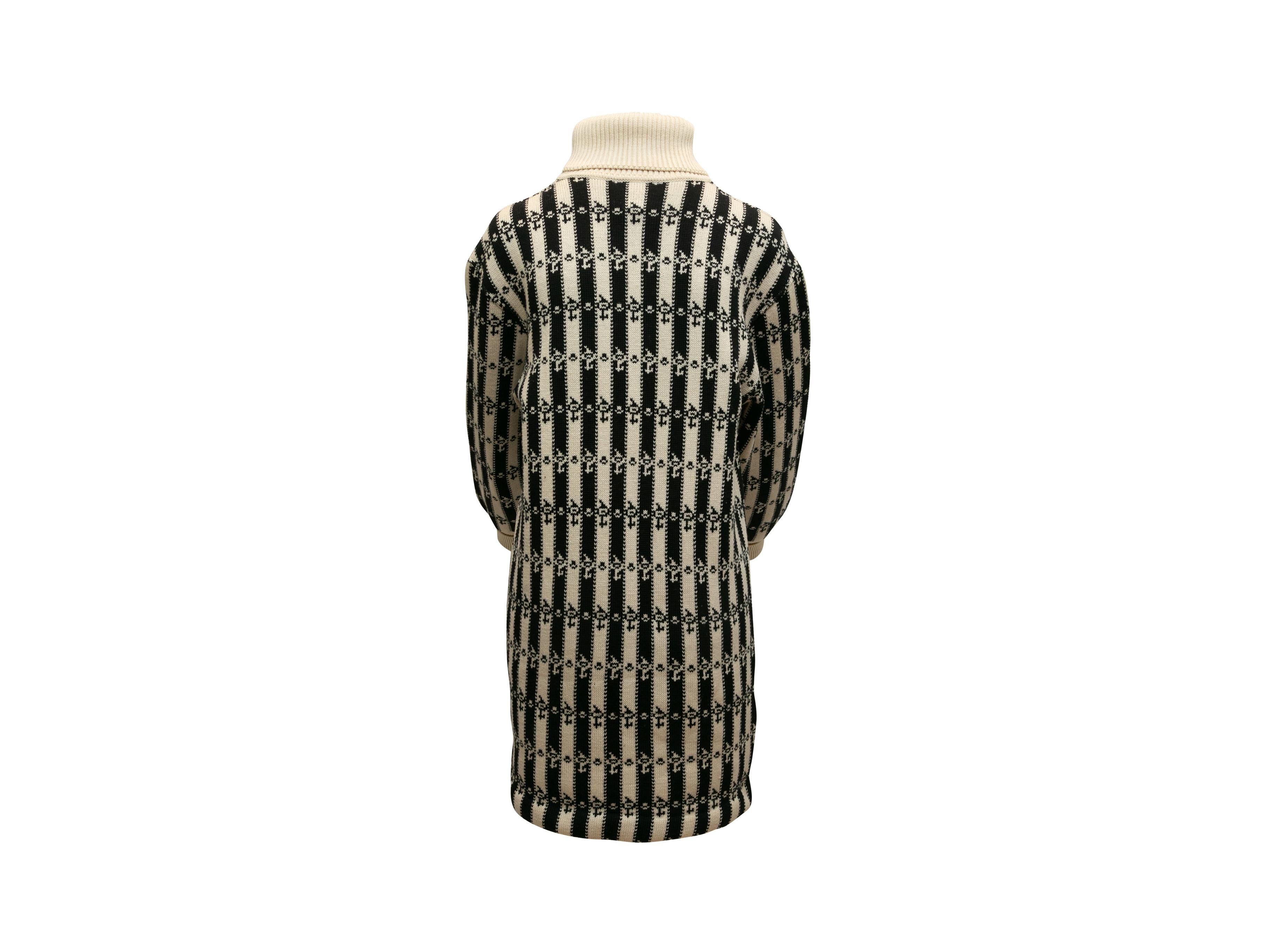 Chanel White & Black Boutique Sweater Dress 1
