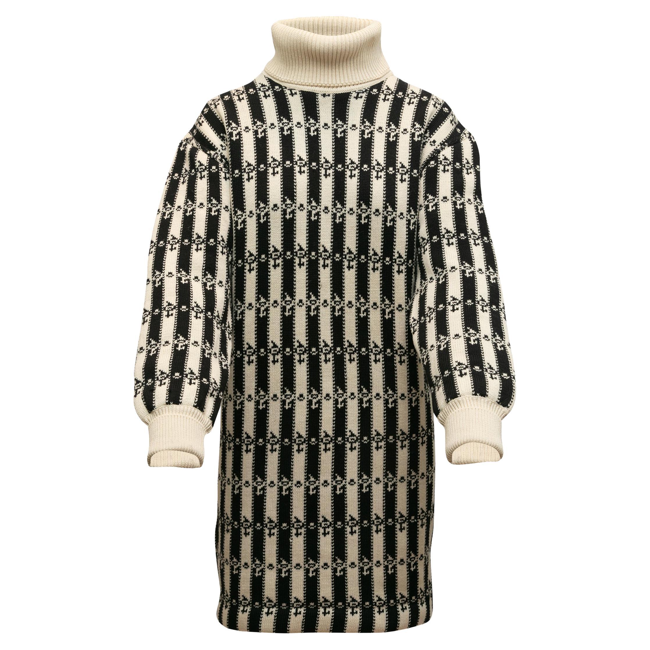 Chanel White & Black Boutique Sweater Dress