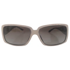 Vintage Chanel white black CC Sunglasses