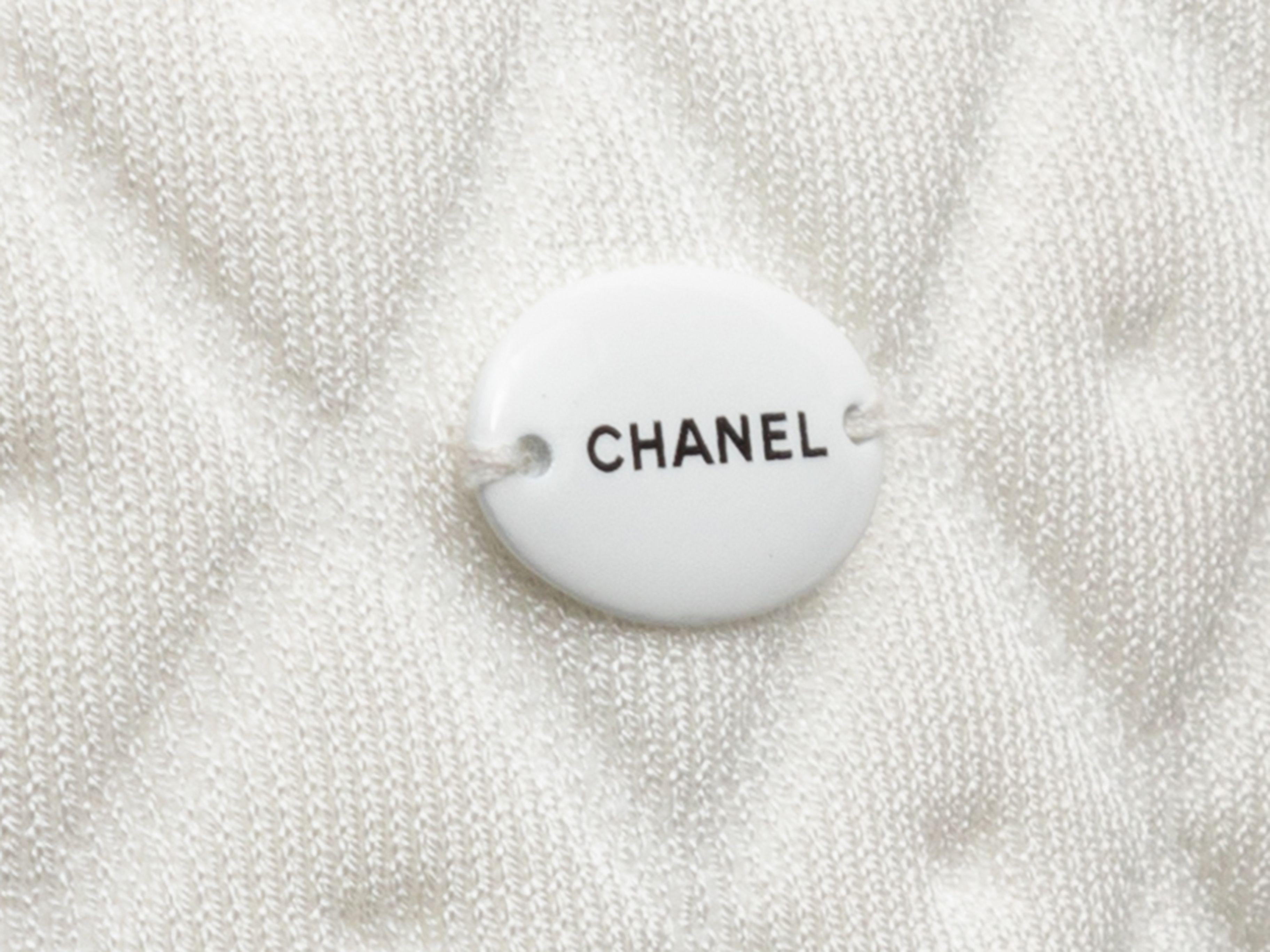 Chanel White & Black Color Block Sleeveless Knit Dress 1