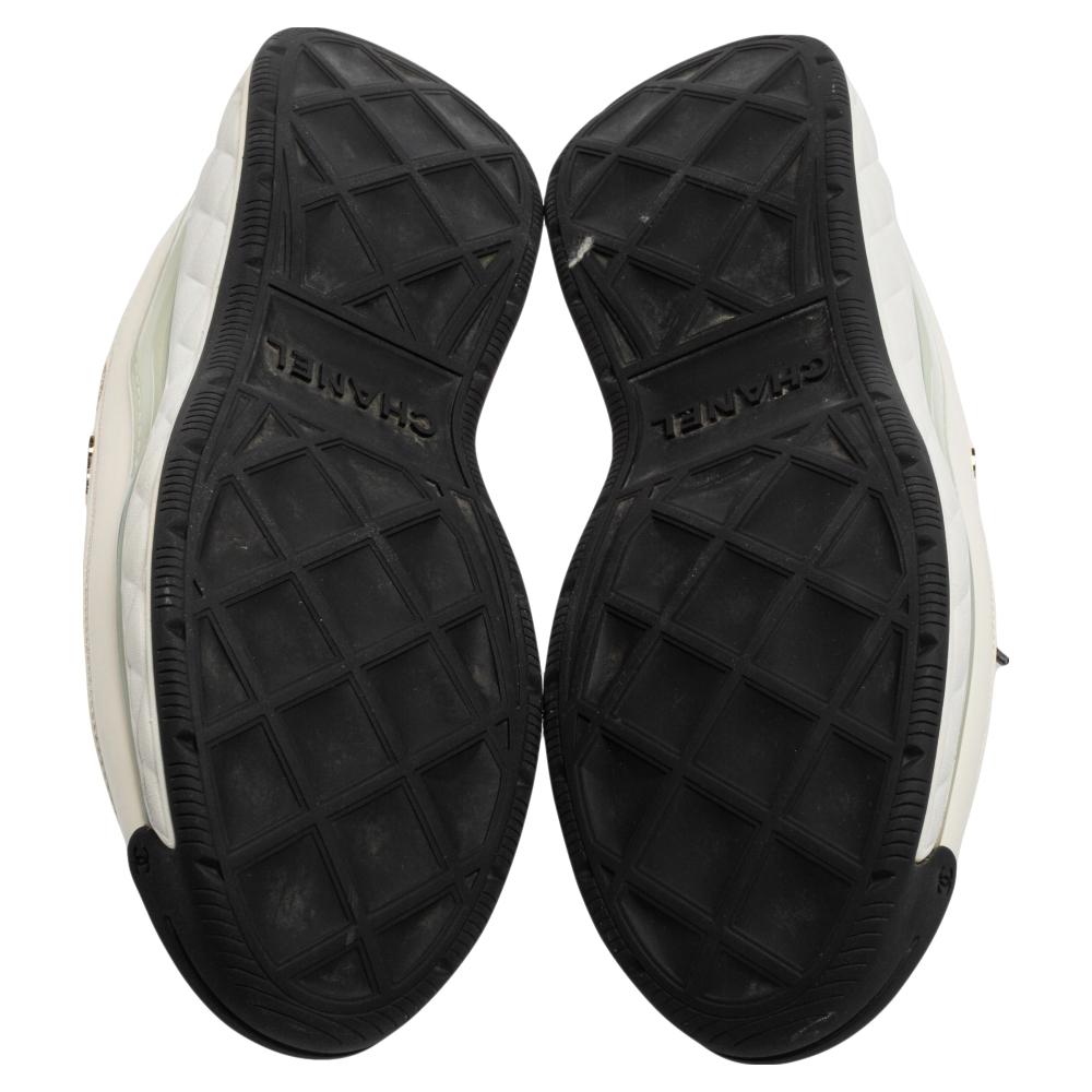 chanel trainers white and black