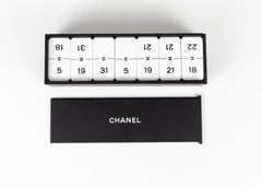 Chanel White & Black Interlocking CC Collectible Domino Set in box unused 2016