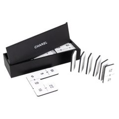 Chanel White & Black Interlocking CC Collectible Domino Set in box unused 2016