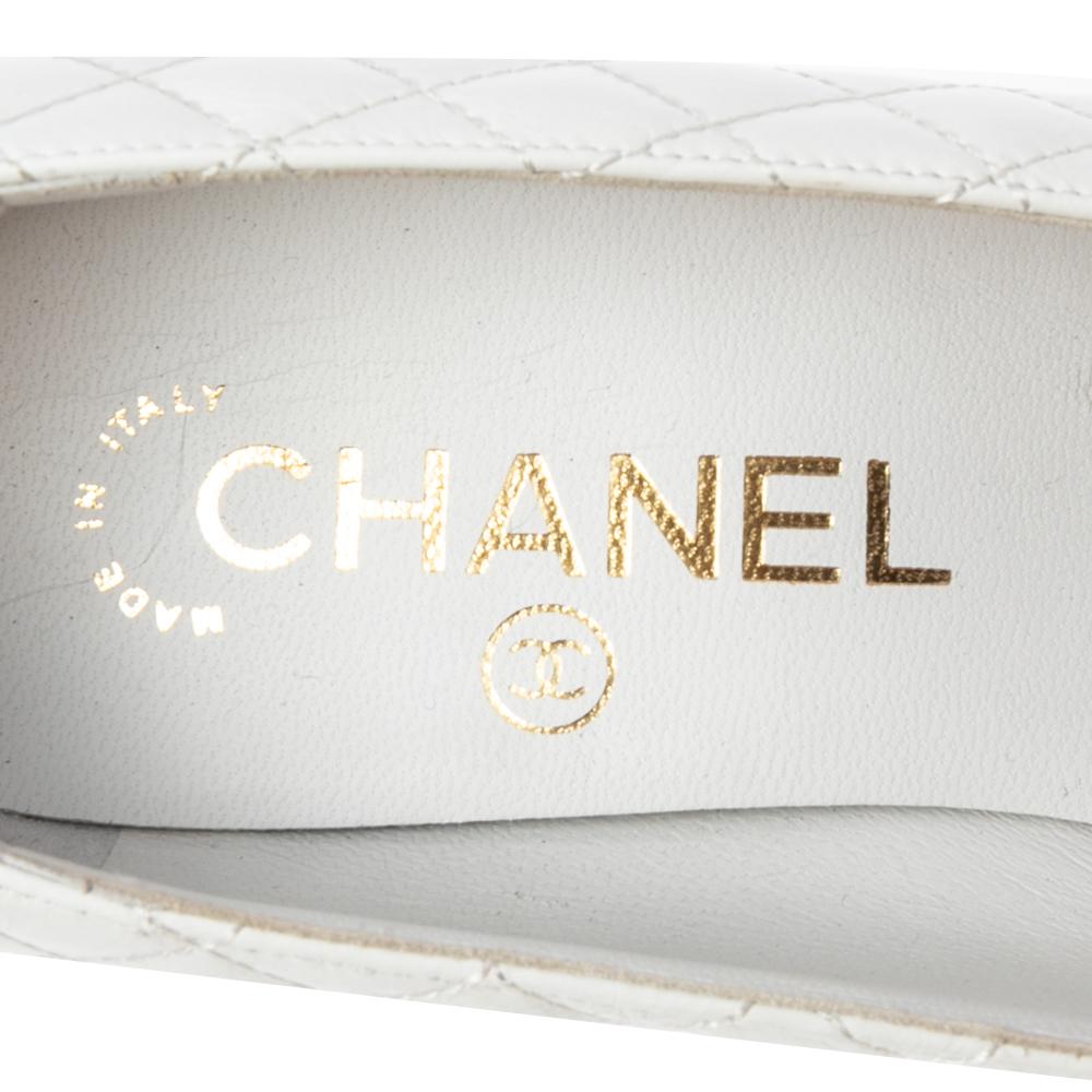 chanel white pumps