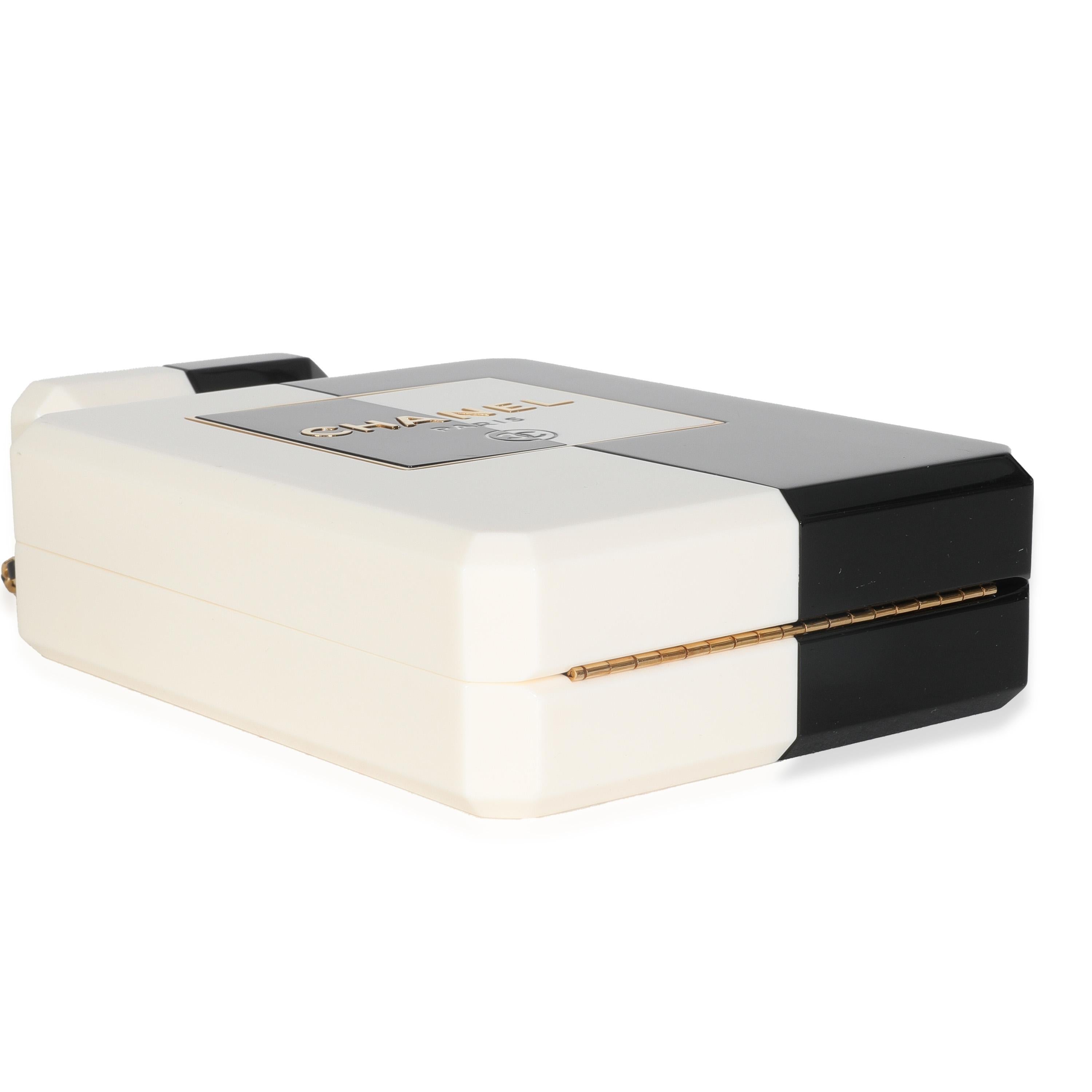 Pochette pour flacon de parfum en plexiglas blanc et noir de Chanel Pour femmes en vente