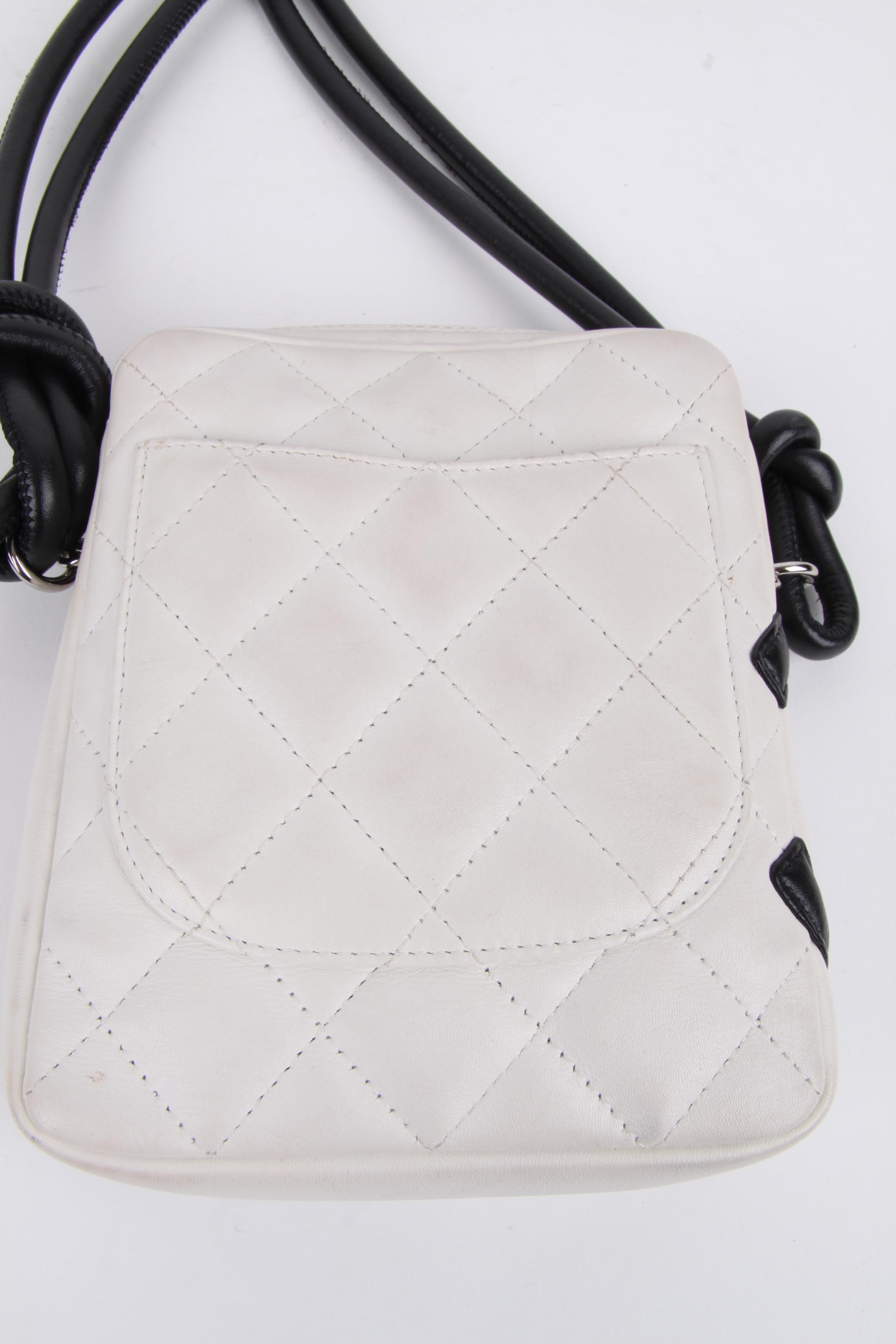 chanel black and white crossbody bag