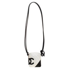 Chanel White/Black Quilted Leather Cambon Crossbody Bag