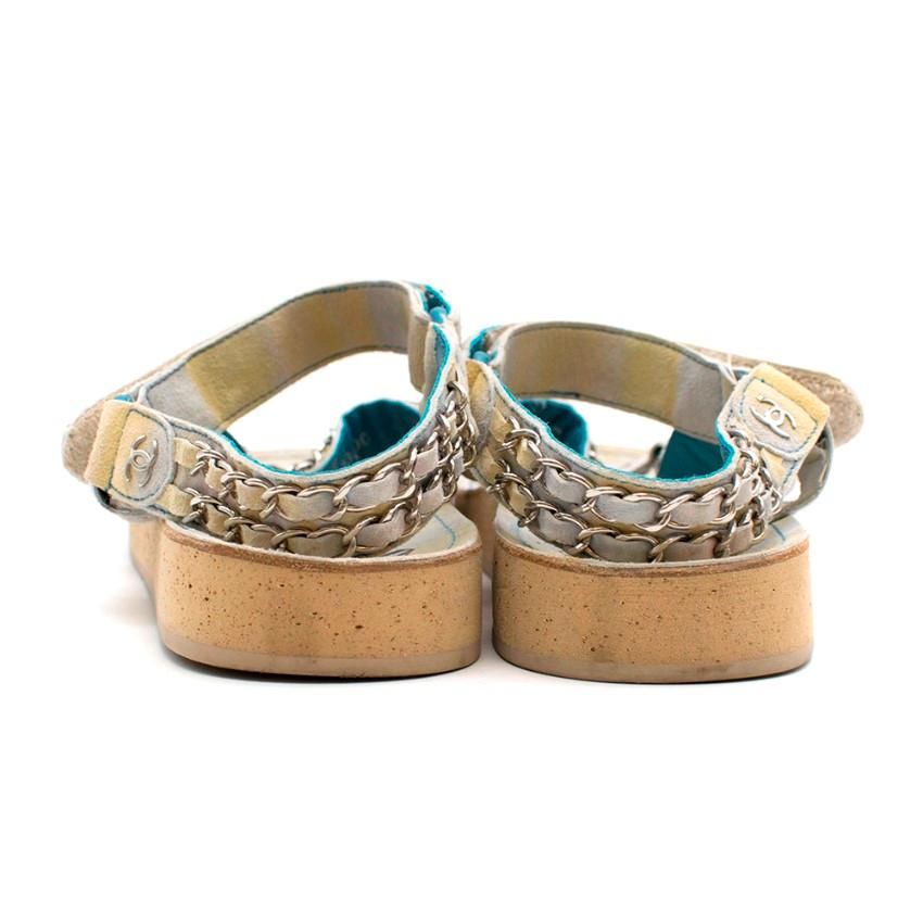 chanel chain strap sandals