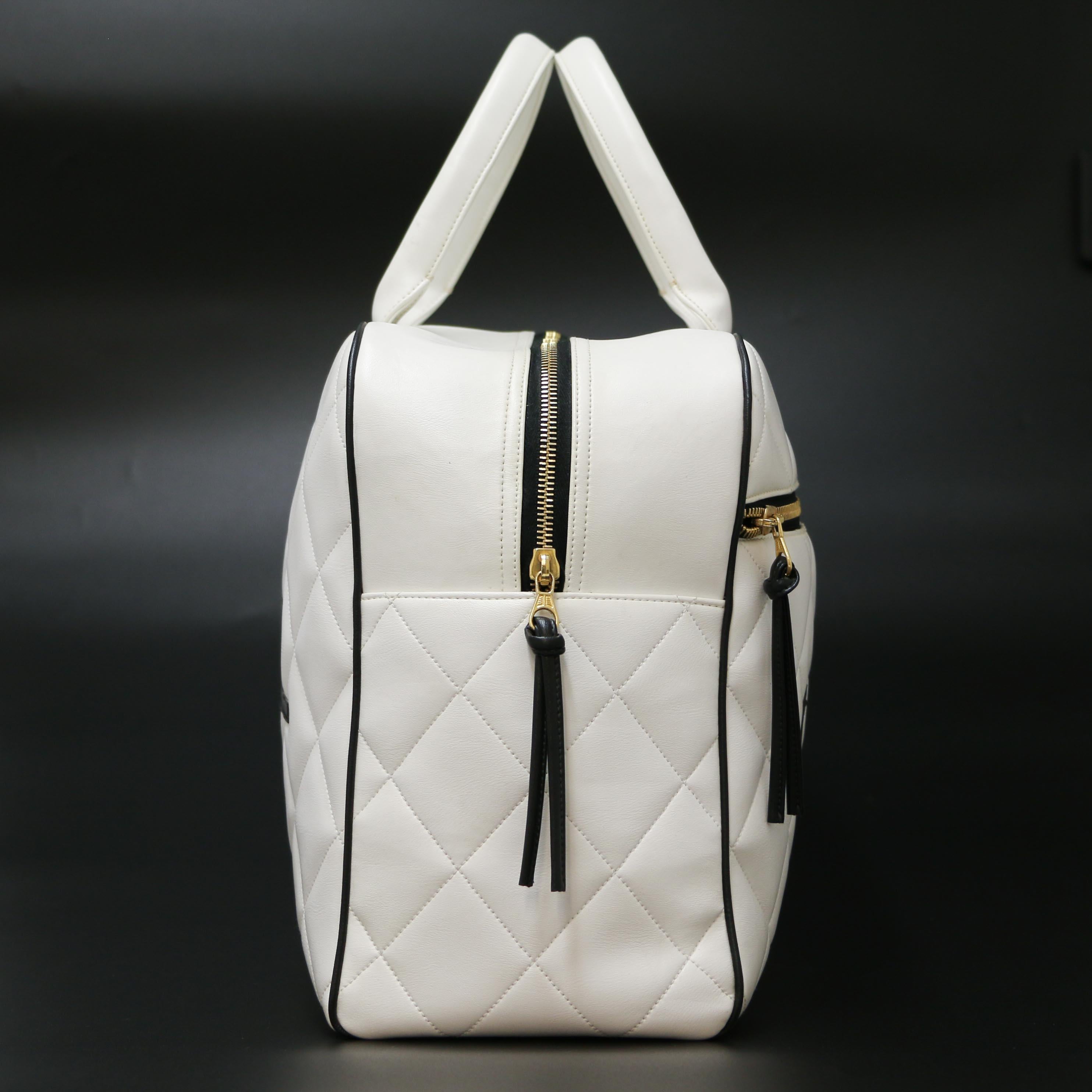 Chanel White Bowling Bag 7