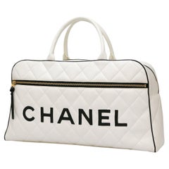 Chanel Weiße Bowlingtasche in Weiß