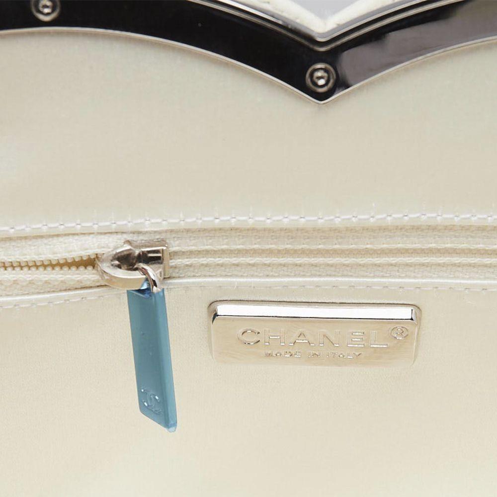 Gray Chanel White Brasserie Gabrielle Plate Bag