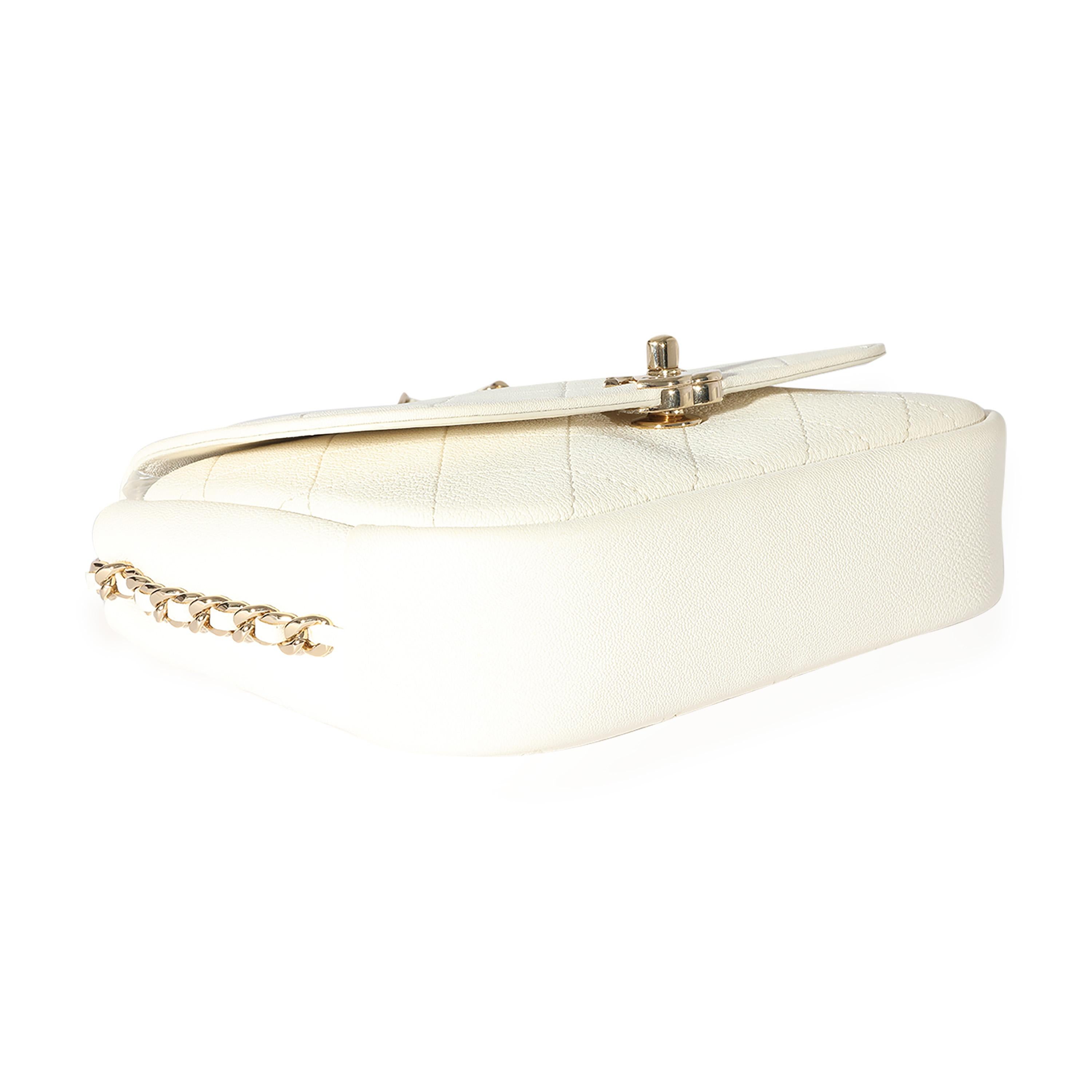 Women's Chanel White Calfskin Casual Trip Flap Bag