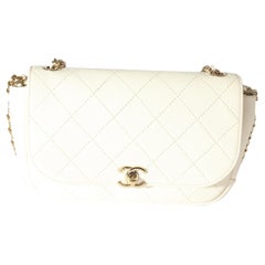 Chanel White Calfskin Casual Trip Flap Bag