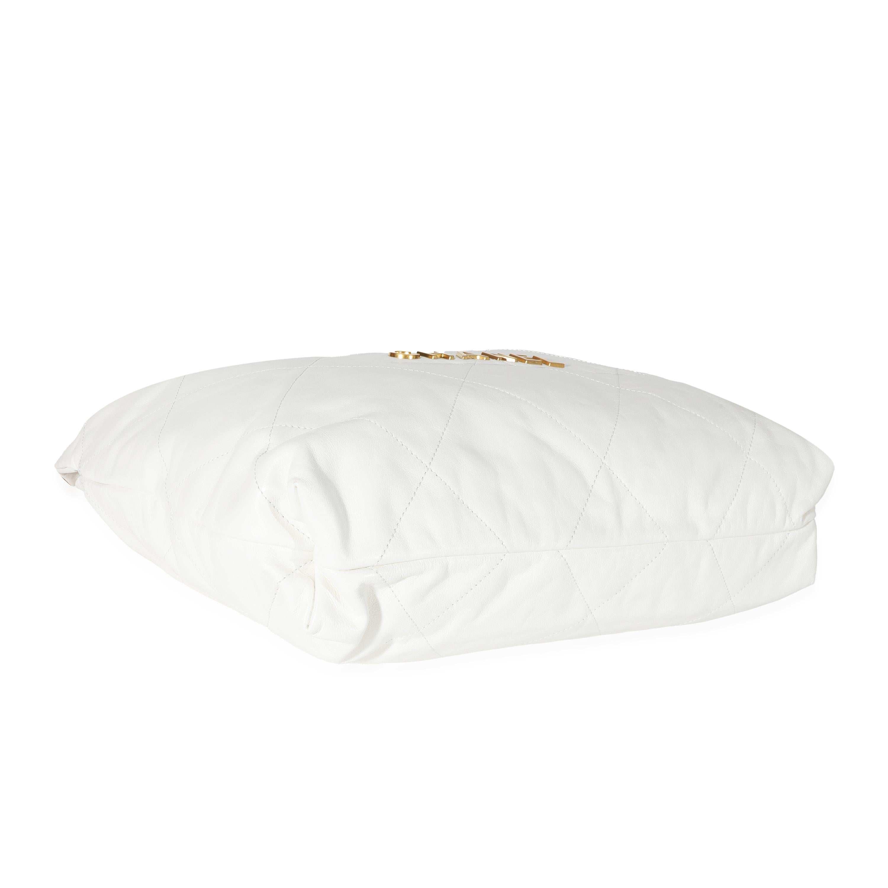 Women's or Men's Chanel White Calfskin Chanel 22 Bag