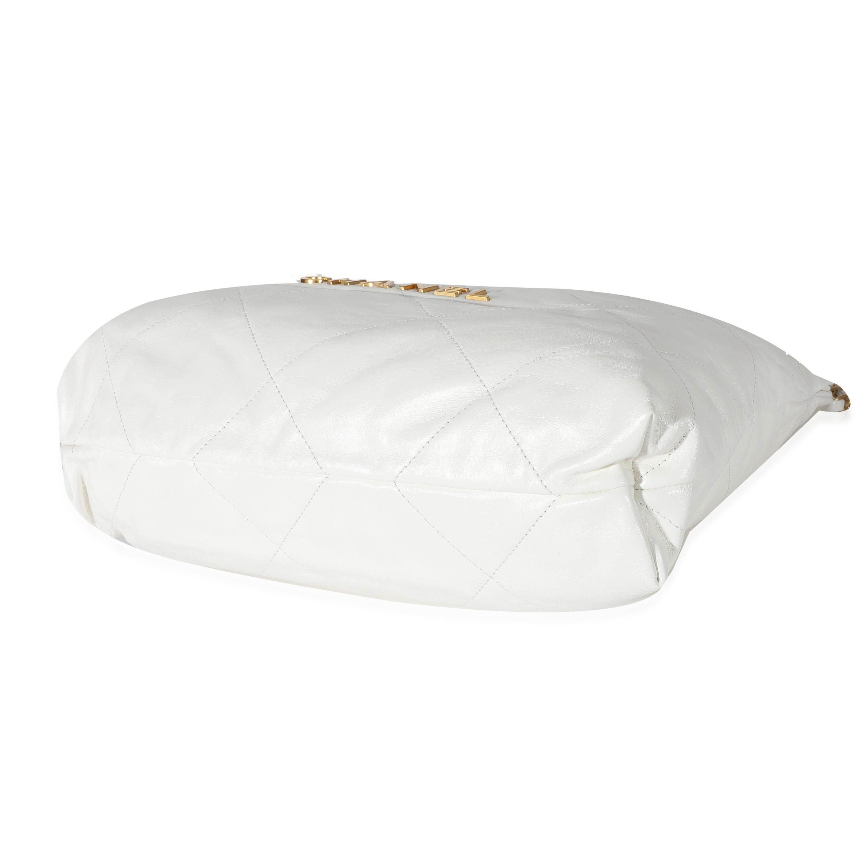 Chanel White Calfskin Chanel 22 Bag 1