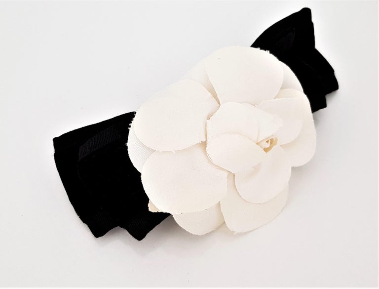 Chanel White Camellia Hair Clip at 1stDibs chanel camellia hair clip