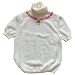Chanel White cashmere turtleneck