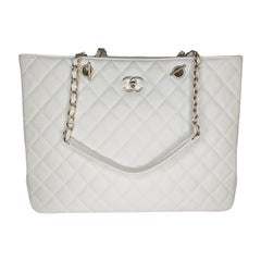Chanel White Caviar Classic Timeless Tote