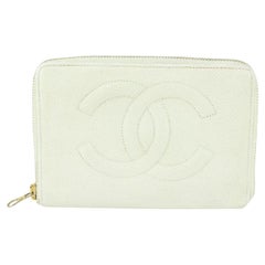 White Chanel Wallet - 21 For Sale on 1stDibs  chanel white wallet, chanel  card holder white, chanel wallet white