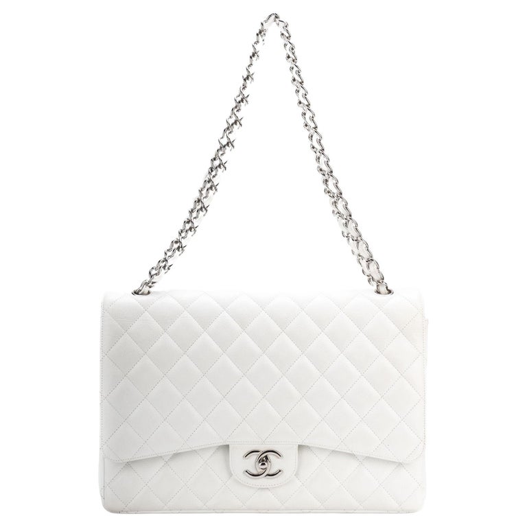 Chanel White Caviar Handbags - 57 For Sale on 1stDibs