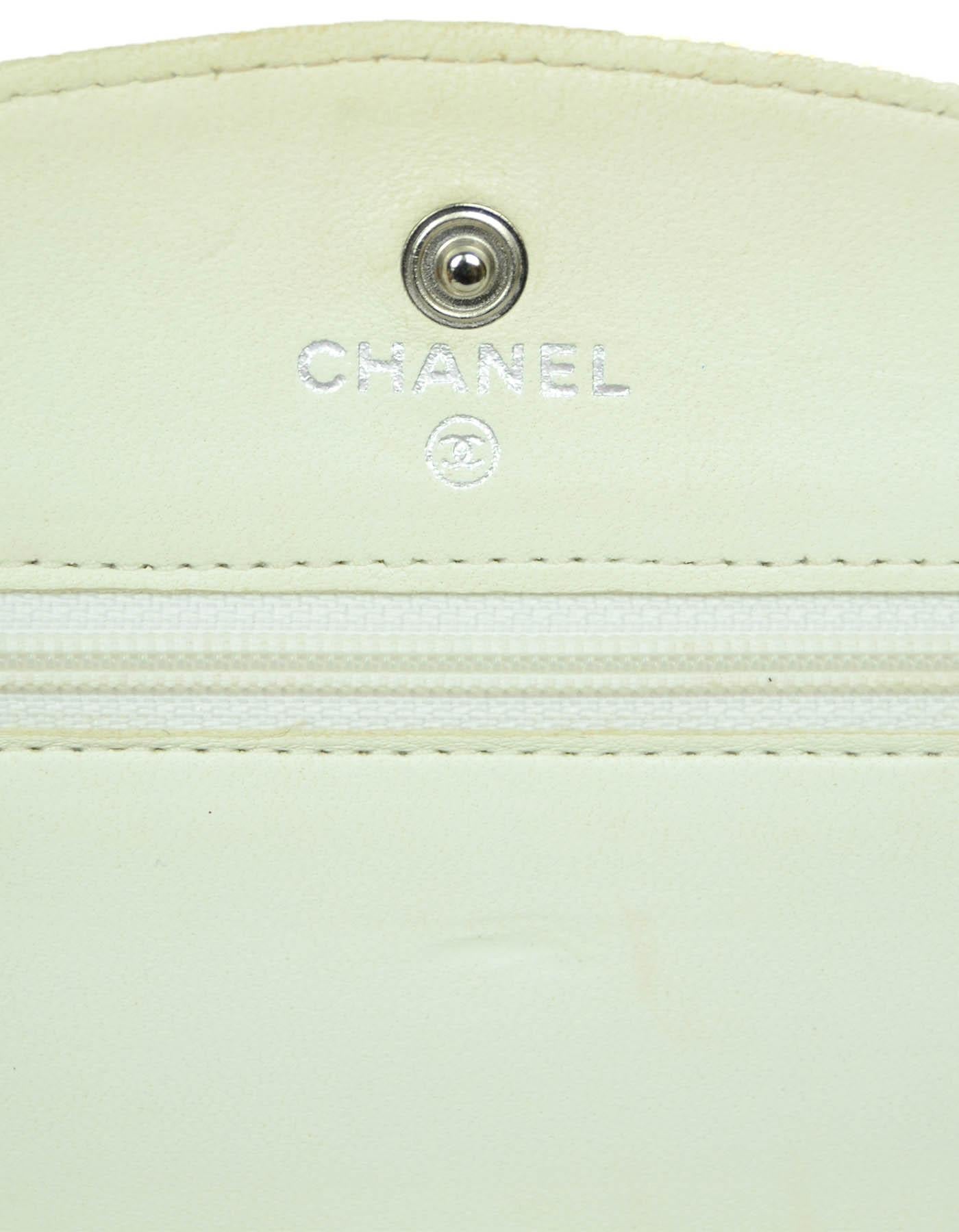 Chanel White Caviar Timeless CC Wallet on Chain WOC Crossbody Bag  1