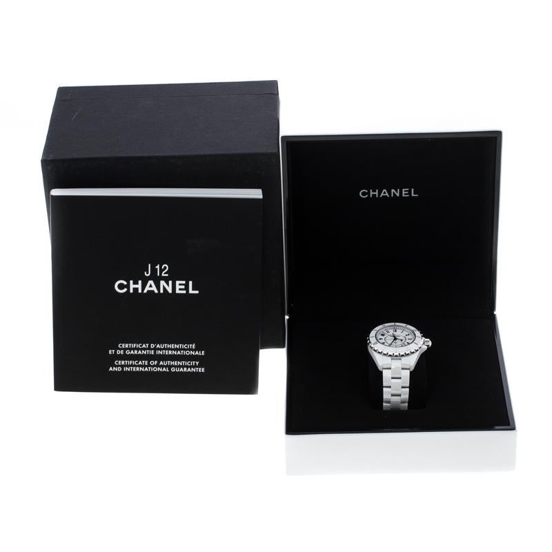 Chanel White Ceramic J12 Women's Wristwatch 34 mm 2