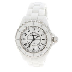 Chanel White Ceramic J12 Women's Wristwatch 34 mm