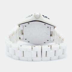 Chanel White Ceramic Stainless Steel J12 Women's Wristwatch 38 mm