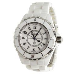 Chanel White Ceramic W/Extra Links Watch