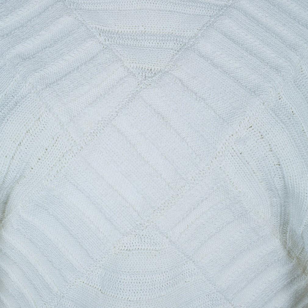 Women's Chanel White Circular Knit Top S