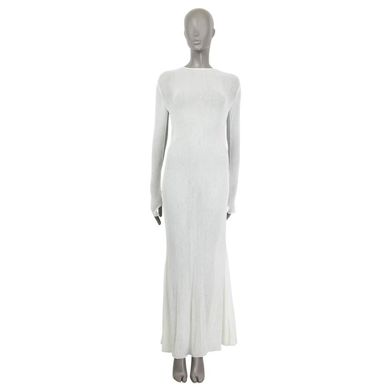 Silk maxi dress Chanel White size 6 UK in Silk - 33823335