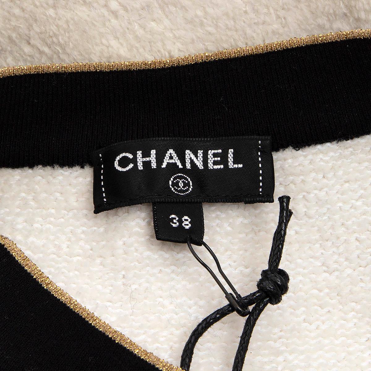 CHANEL white cotton 2019 19C LA PAUSA TERRYCLOTH Cardigan Jacket 38 S 4