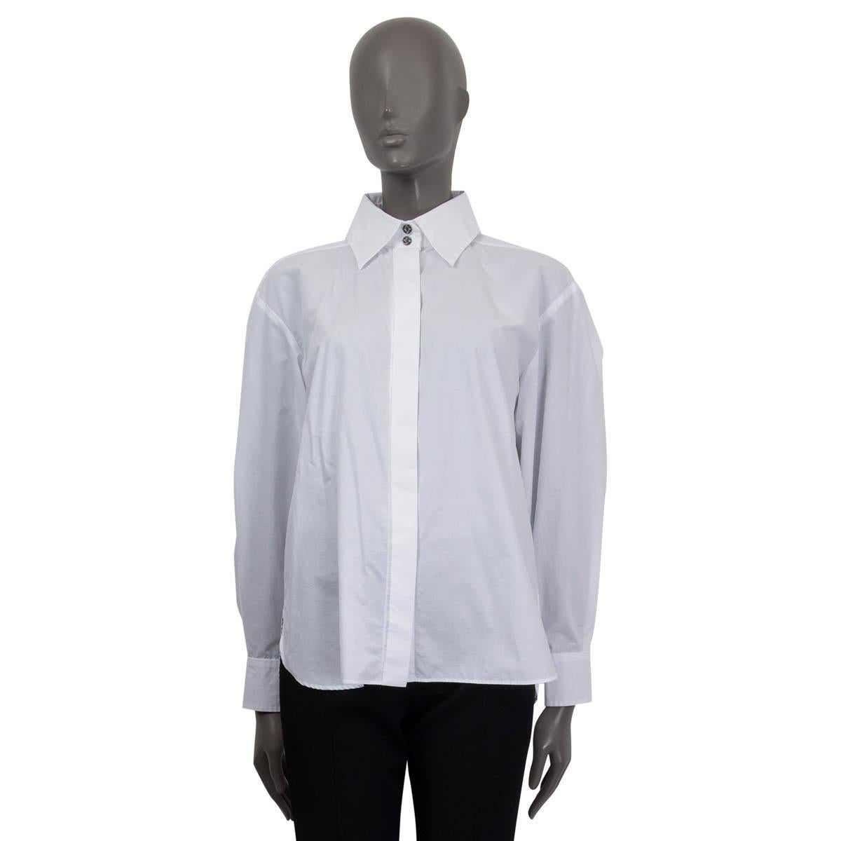 chanel white button up shirt