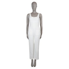 CHANEL white cotton 23M COCO BEACH TWEED Jumpsuit 36 XS