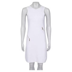 Chanel White Cotton Blend Dress Sz.36