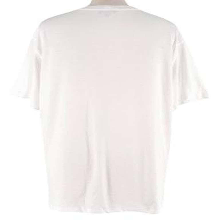Chanel white cotton jersey crystal embellished Monte Carlo T-shirt
