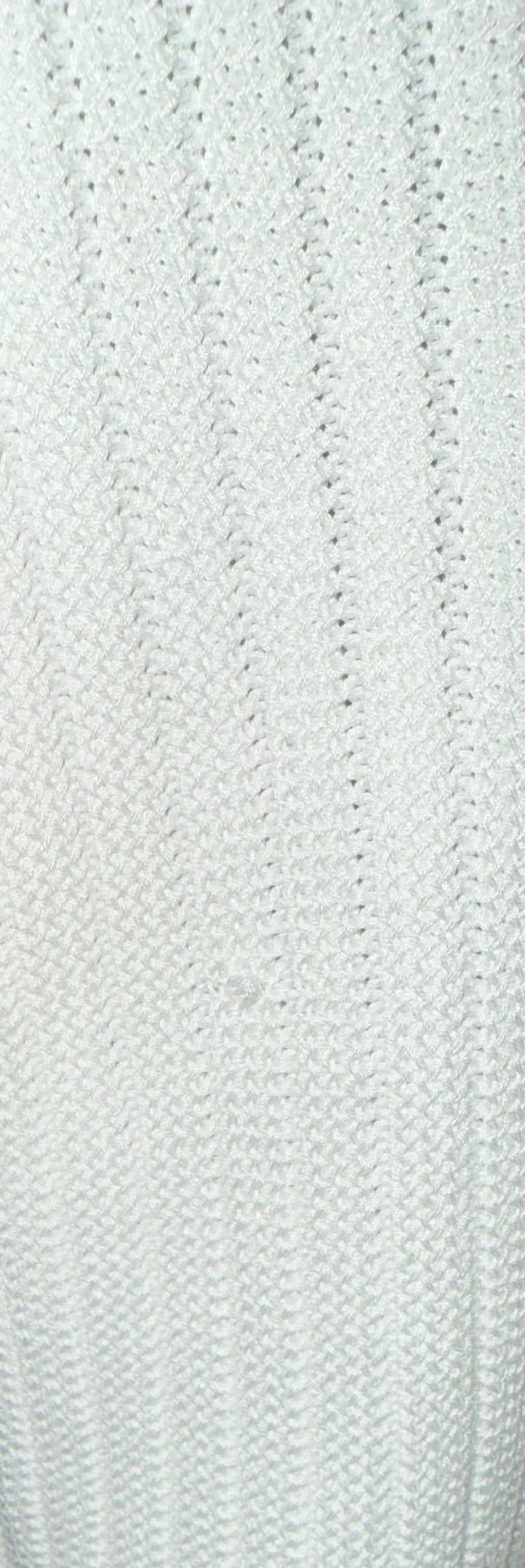 Chanel Weiße langärmlige Strickjacke aus Baumwollstrick mit langen Ärmeln Damen im Angebot