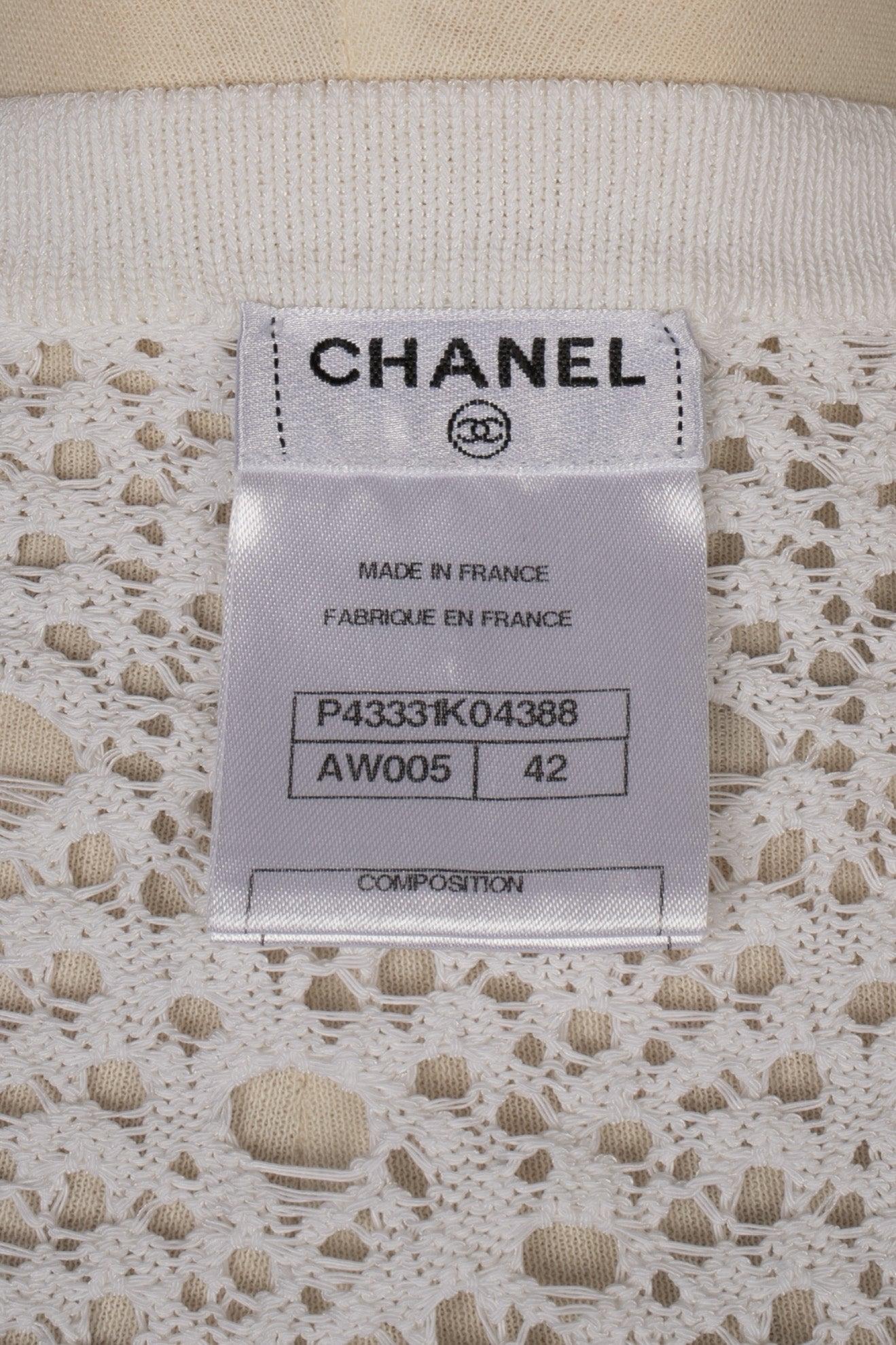 Chanel White Crochet Blouse 4