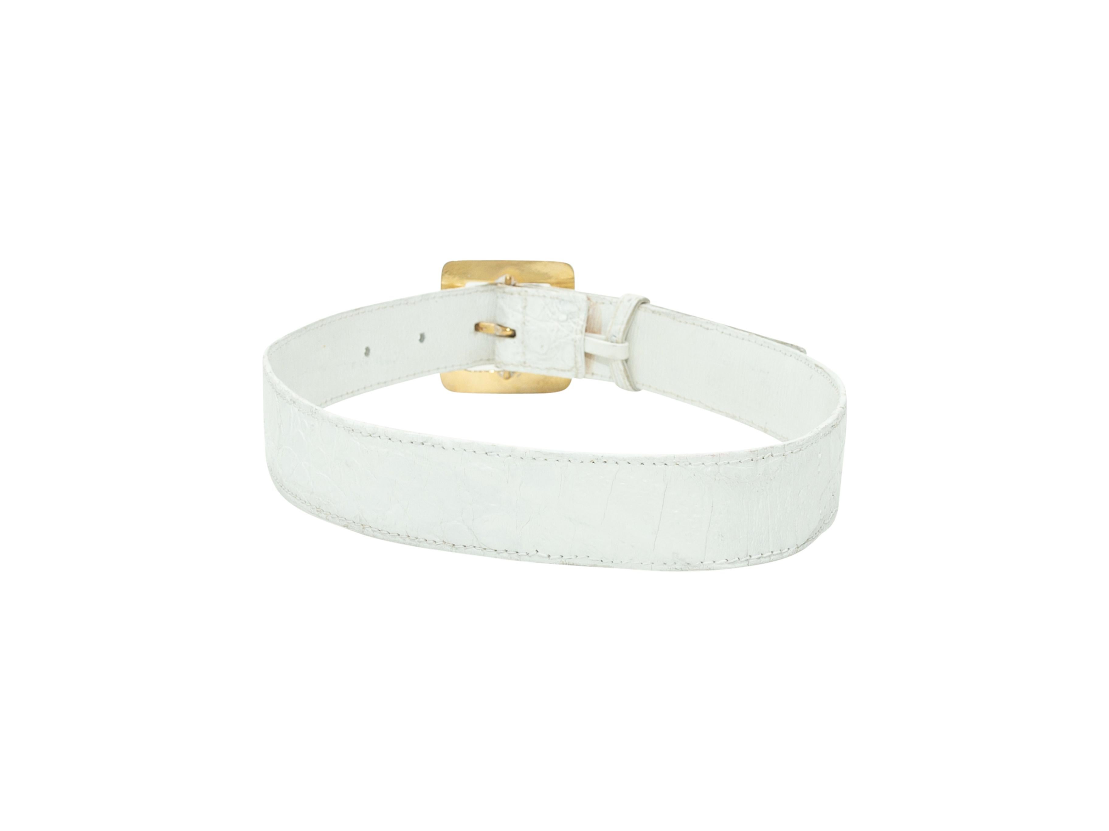 white chanel belt