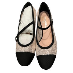Chanel White Crystal Mary Jane New Größe EU 40