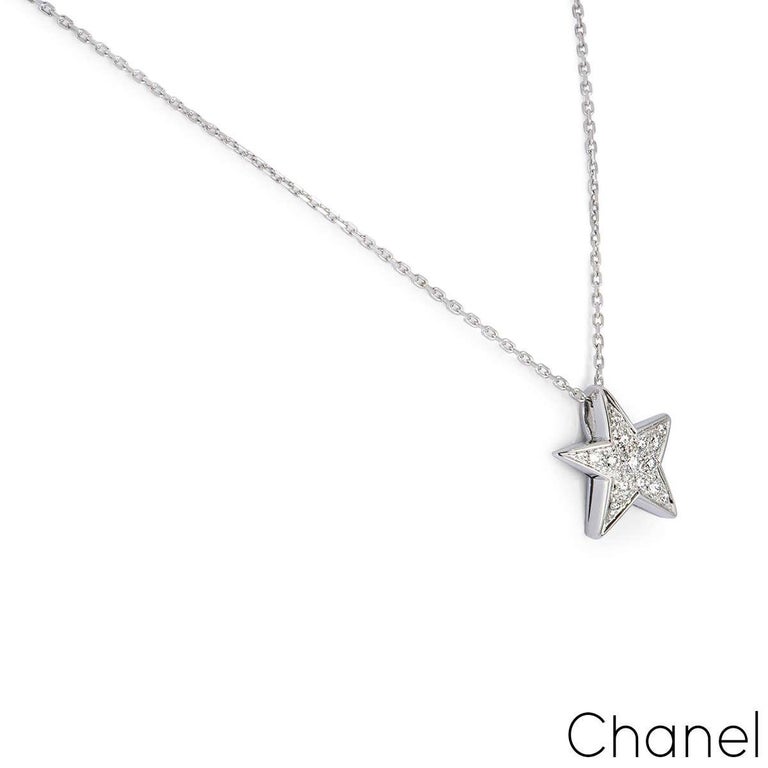 Chanel White Gold Comète Géode Diamond Necklace J0869 at 1stDibs