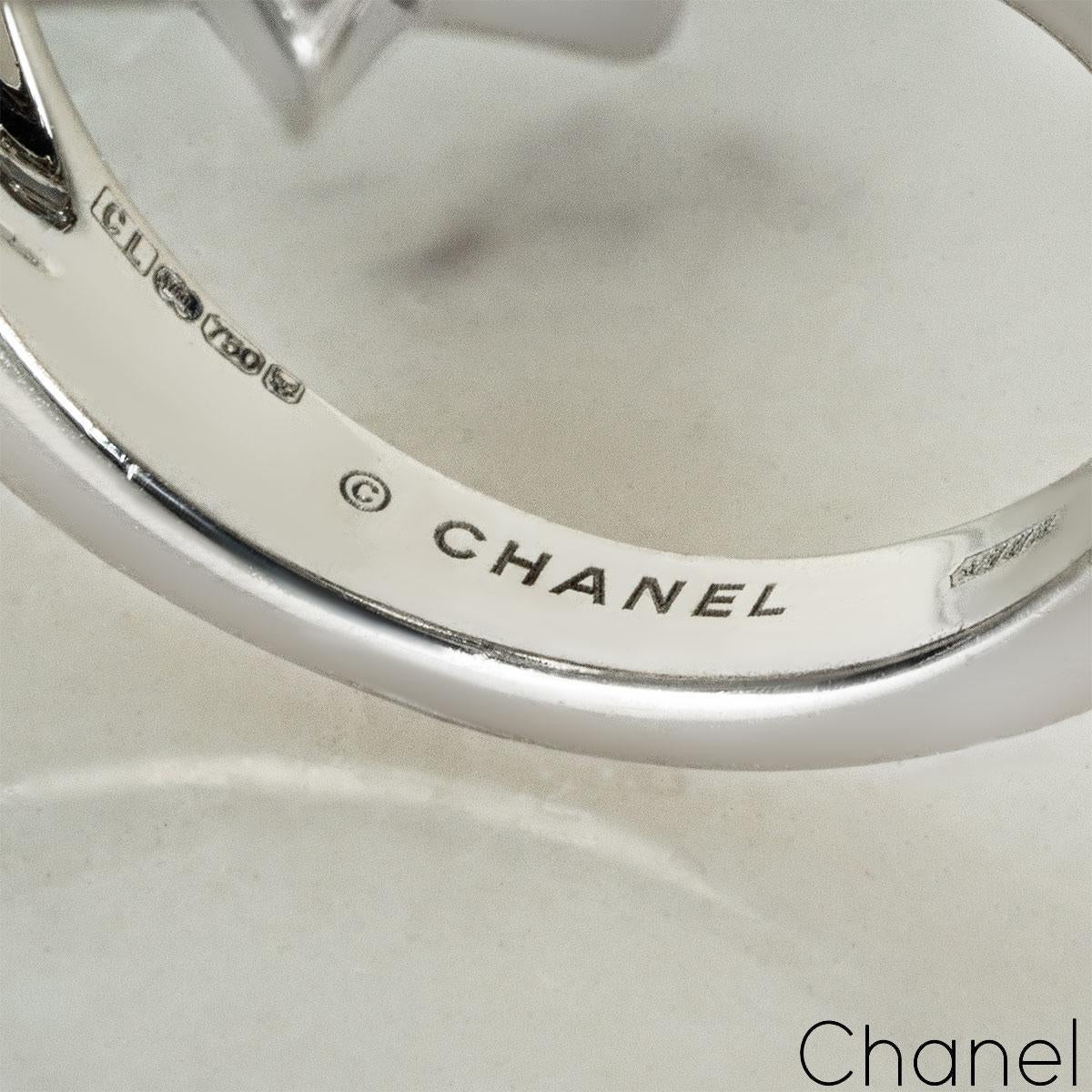 Chanel White Gold Diamond Comete Geode Ring J0387 For Sale 2
