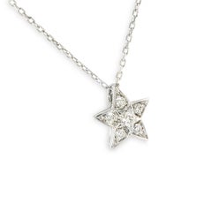 Chanel White Gold Diamond Comete Pendant 0.22ct J2709