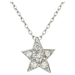 Chanel White Gold Diamond Comete Pendant 0.22ct J2709